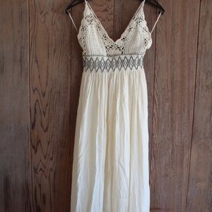 Astr The Label Paola Crochet Maxi Dress